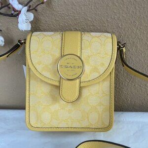 Coach North/South Lonnie Crossbody In Signature Jacquard c8321